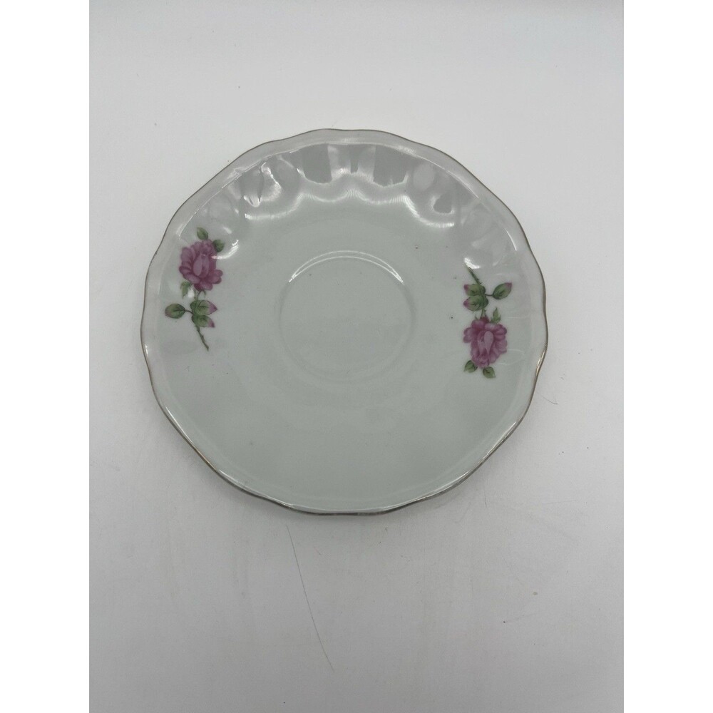 Vintage Porcelain Saucer, Pink Roses, made in Japan